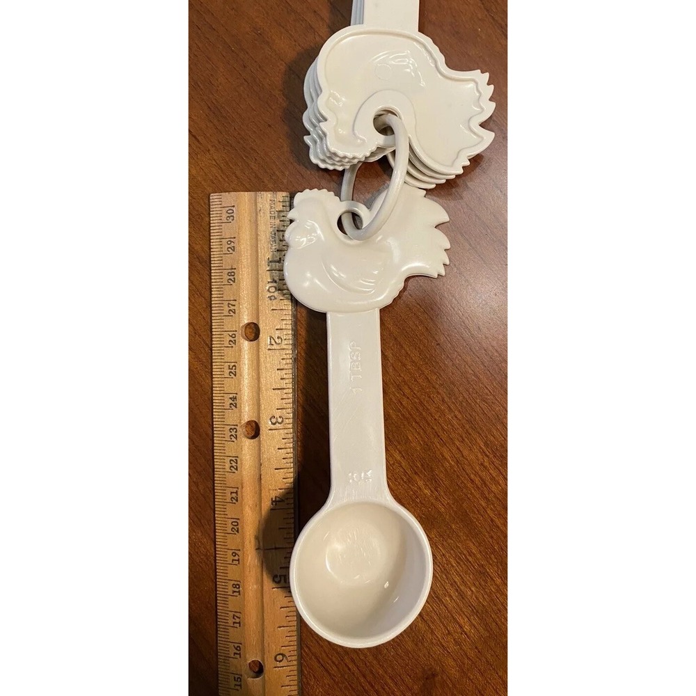 Paula Deen Vintage Measuring Spoons Rooster Chicken Set - Picture 4 of 4
